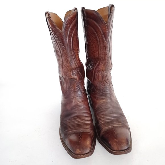 Lucchese Brown Cowboy & Western Boots - Picture 6 of 15